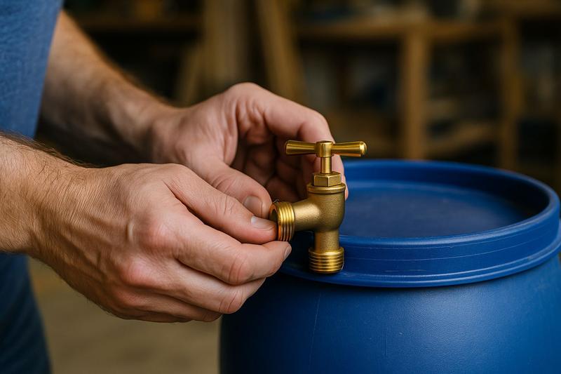 Montaż kranika do beczki plastikowej